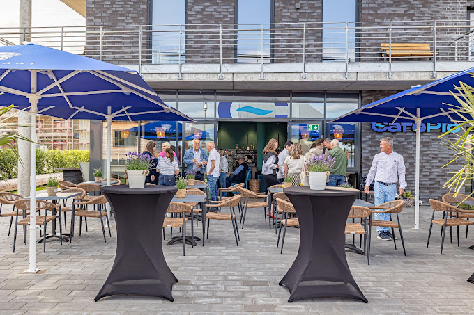 Übersicht über den Pionierhafen Schleswig mit Liegeplätzen an der Schlei